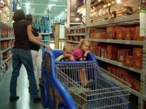 Dragging the kids around shopping for lighting