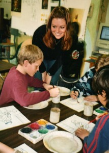Kimberly soaking in the teaching moment